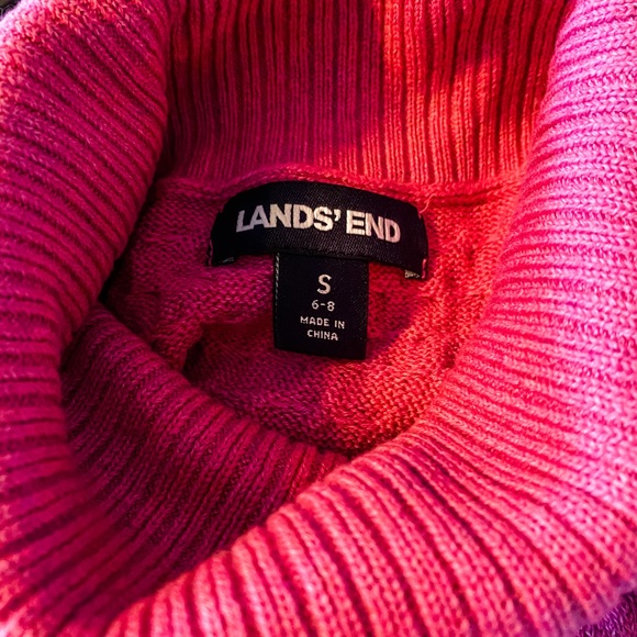 Lands’ End pink turtleneck sweater tunic - Picture 3 of 3